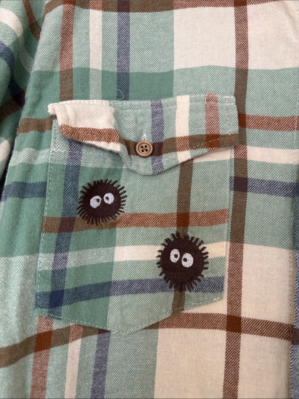 Women’s Vintage My Neighbor Totoro Button Down Long-Sleeve Shirt Size Medium - Picture 3 of 6